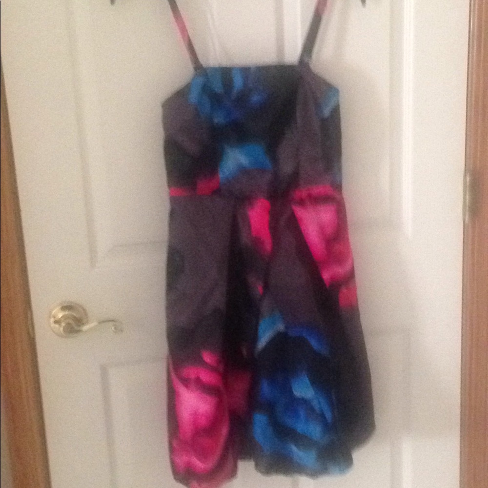 Express Floral Polyester Bubble Dress